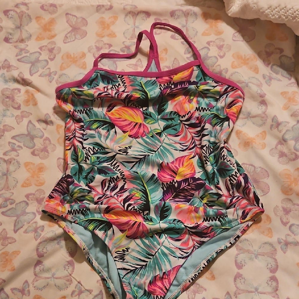 Tropical Print Kids Swimwear